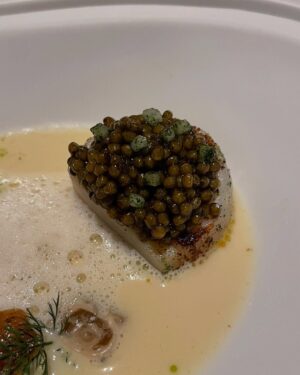 Aiste Miseviciute Instagram - Highlights from the 3 Michelin starred Plenitude @plenitude.paris by @arnauddonckele, a special mention to the wine choices of the very talented head sommelier @emmanuelcadieu. 

- Langoustine with squash and rosemary with sabayon.
- Gambero rosso and broccoletti with gambero, bergamot, Thai basil and yuzu bisque.
- Sauces are a pivotal aspect in Arnaud Donckele's cuisine and this simple yet stellar vegetable dish "Vegetable garden plot" was the best example.
- Sardine with marigold
- Scallop with fennel and caviar
- Pot au-feu, served in the kitchen by chef
- Veal sweetbread with salsify, nasturtium with "fond de veau" and myoga sauce.
- Quince with vanilla and chantilly
