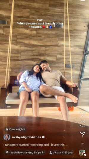 Akshya Digital Diaries Instagram - I randomly started recording and I loved this video. ♥️
.
#couple #couplereels #couplegoals #couples #instagram #coupleshoot #coupleinlove #coupleinspiration #instacouple #instalove #love #loveislove #loveisintheair #loveyou #vlog #travel #travelgram