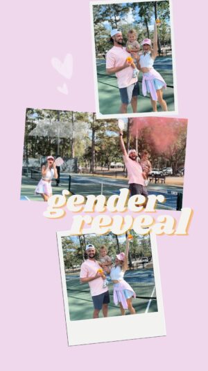 Alexandria DeBerry Instagram - baby GIRL beede! 💗💞💖
our only prayer is for a healthy baby, but God definitely knew the wishes of our heart 🥹😋
who do you think was more excited: me or @tylerbeede?! 

#babyreveal #itsagirl #babybeede2 #gendereveal #pickleballgenderreveal #momof2