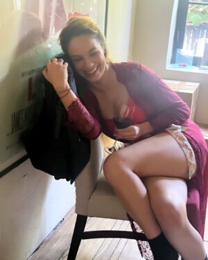 Alexis Knapp Instagram - Sign of life! 24 hrs in the red onesie. Lul.🌹♥️🌹
Been on an IG hiatus & considering making profile PUBLICCC when I return next week. But I’m scurred 🥰  is it time? 🤔 gotta get this meta world moving again on my end, incoming summer dumps, film news y muchas mas:) 
Sending loves !!! 
(Knapp’s producing hat’s been on today. 🧙🎬Excited to bring so much to the world….one day I’m gonna be an olllld lady & will still be doing this, without the pressure of being attractive on camera 😂 what a liberation hahah looking forward to all stages of life Lfglfglfg🪽)