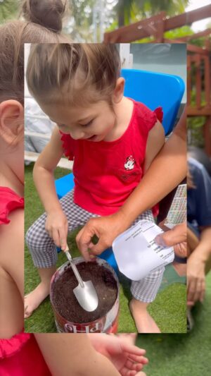 Alice Dixson Instagram - Teaching a little one how to love growing greens. thanks auntie Nellie ♥️