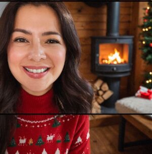 Alice Dixson Instagram - Oops na late ang Christmas photo ko hehe. It’s called the Aura effect 😘