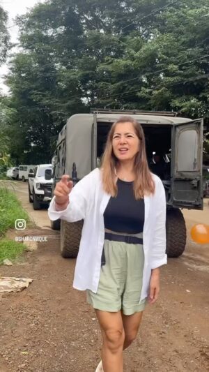 Alice Dixson Instagram - Camping ⛺️ in style…
Aura likes sleeping in the tent but we need practice, practice.
Here at @tranquilyomountainchalet 
we have the best of both worlds 🌎
The great outdoors & all the comforts of home.