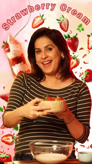 Amrita Raichand Instagram - Fresh, sweet, and oh-so-indulgent🍓
Strawberry season is here, and what better way to celebrate than with a bowl of Mahabaleshwar’s iconic strawberry cream? 🍓❤️ 

Watch the reel to see how I recreate this classic treat with my own twist. 

Let me know if this is on your must-try list! 😄✨

#StrawberryCream #MahabaleshwarSpecial #SeasonalTreats #CookingWithAmrita #DessertGoals #StrawberrySeason #FoodieLove #SweetDelights #ChefLife #KitchenCreations #FreshAndFruity #DessertLover #Berrylicious #FoodiesUnite