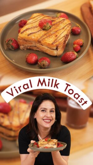 Amrita Raichand Instagram - French Toast then, Viral Milk Toast now! 
Same love, just eggless! 🍞🥛 Tried & tested in my kitchen for years, now it’s your turn😋

Tell me what you think! ✨ 
Full recipe link in bio!

#ViralMilkToast #ThodaAurMagic #BreakfastGoals #EasyRecipes #ToastLover #FoodTrends #CookingWithAmrita #KidApproved #HomemadeHappiness #QuickBites #TriedAndTested #MorningDelights #FoodieFinds #WeekendBrunch #ComfortFood #ChefLife #AmritaRaichandChefAndBeyond #ASR #ChefAndBeyond #AmritaRaichand