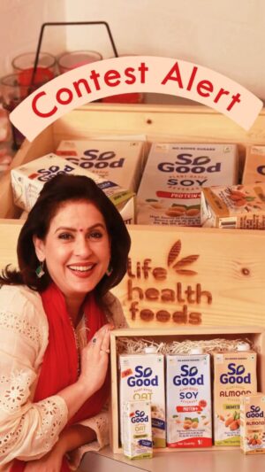 Amrita Raichand Instagram - 🚨Giveaway Alert🚨
Holi ke rang ab recipes mein lao aur pao mauka ye hamper jittne ka. 

To participate in this giveaway, follow these rules:
1. Make a Holi-special drink using this plant-based milk.
2. Post a picture/video with #HoliWithSoGood and tag me!
3. Winners will be announced soon!

Confused about what to make? Worry not! Click on the link in bio to find some of my ‘So Good’ Recipes. 

#GiveawayAlert #SoGoodIndia #HealthyLiving #PlantBased #DairyFree #CleanEating #HealthyChoices #WellnessJourney #VeganLife #Superfood #HealthySwap #GuiltFreeIndulgence #NutritionMatters #FoodieFavorites #VeganRecipes #AmritaRaichand #ASR #ChefAndBeyond