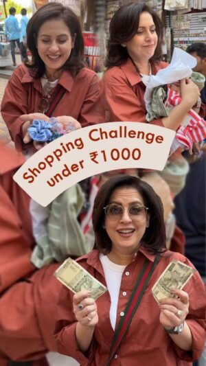 Amrita Raichand Instagram - So today my genz team took me on a street shopping challenge saying I can take a lot of stuff under ₹1000. 🛍️💸

Did I SLAY the game 🤑Or GET PLAYED😅? 

Drop your verdict in the comments below! 💬

#streetshoppingchallenge #genz #shoppingspree #budgetbattle #slayorfail #shoppingadventures #challengeaccepted #streetshoppingindia #streetshopping #mumbai #mumbaistreet #manishnagar #andheri #tirumala #manishnagarshoppingcentre #1000rs #under1000 #shopping #dnnagar #amritaraichand #chefandbeyond #asrworld