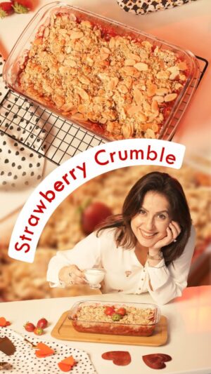 Amrita Raichand Instagram - This strawberry crumble has kinda become my signature dish besides of course the jungles maas you keep hearing people rave about when they visit my home 😅 

My mother-in-law asked me when she saw this video; why the hell do you give away all your recipes??? If you think you can guess the answer I gave her, pen it down in the comments & I’ll let you know if you are right or not☺️

INGREDIENTS

400 grams strawberries (halved) 
Castor sugar - 1/4th  cup
Vanilla extract- 2 tsp

For the Crumble :
All-purpose flour(maida) - 1/2  cup
Baking powder- 1 tsp
Butter (chilled and cubed)- 75 gms
Rolled Oats - 1/2 cup
Almond flour/ ground almonds- 1/4 th cup
Almonds(sliced)- 1/2 cup
Brown sugar- 75 gms 

METHOD
Preheat the oven to 180°C
Place the strawberries in a serving dish.
Sprinkle them with castor sugar & vanilla extract. With the help of a spoon just mix all the ingredients and allow the strawberries to macerate slightly. Don’t leave it for too long though. 
For the crumble topping, take a bowl & add the flour, baking powder to it & using a whisk, mix it.
Then add the chilled butter & rub it into the flour till looks like breadcrumbs.
Now add the almond flour, oats, brown sugar & half of the almond flakes into the flour & butter mixture; give it a good mix with a fork.
Topple this entire crumble mixture over the strawberries.
Finally distribute the remaining sliced almonds on top & bake for about 20-25 minutes.
The crumble should look golden & crisp on top, with some of the strawberry juice bubbling around.
Remove when done and place it on a cooling rack.
Serve warm or chilled with a drizzle of fresh cream!

#StrawberryCrumble #ValentinesDaySpecial #BakedWithLove #BerryDelight #DessertTime #CookingWithAmrita #HomemadeHappiness #SweetTreats #EasyBaking #IndulgentEats #FoodieLove #FestiveFlavors #ValentinesDessert #StrawberrySeason #BakeAtHome #EasyDessertRecipes #Foodstagram #TastyAndEasyRecipes #AmritaRaichand #ChefAndBeyond #ASR