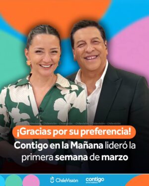 Andrea Aristegui Instagram - ¡SEGUIMOS LIDERANDO! 🙌✨

👉Contigo en la Mañana se consolidó como el matinal más visto durante la primera semana de marzo del 2025.
 
📌La jornada del viernes 7, el programa logró un destacado rating online de 5,6 puntos. Mientras que desde el lunes 3 al jueves 6, se logró promediar en 5,34 puntos. 

🗣️Por otro lado, en el mismo horario, Mega promedió 5,30; Canal 13, 4,67 y TVN, 3,34.

#ContigoCHV