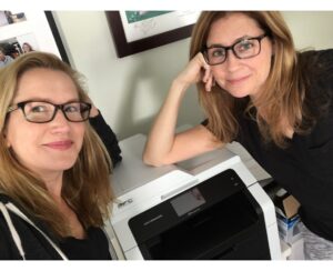 Angela Kinsey Instagram - Happy Birthday Jenna!! I have a lot of pictures of us over the years but this one popped up and made me smile. It kinda sums up our friendship. We had both just gotten glasses and we of course had to document this moment in our friendship for our scrapbooks. Obviously. A “Bff First Pair of Glasses” selfie had to happen. And then we were so tickled because we posed in front of your printer/copier. A lil’ nod to where our friendship started on The Office. I’m not sure if we could be any dorkier but then I had to remind myself that we once made up a dance that consisted of us making photo copies and filing papers and then we did that dance at an NBC party on an empty dance floor. And I would do it again in a heartbeat. I am so thankful for you and our amazingly dorky friendship. Happy birthday lady! I hope you have the best day and know that you are loved!❤️