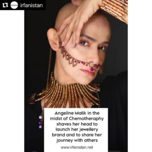 Angeline Malik Instagram - Styling and photography by @wajidkhanstylist 
#Repost @irfanistan with @use.repost
・・・
Angeline Malik in the midst of Chemotheraphy shaves her head to launch her jewellery brand and to share her journey with others.

More power to you ❤️ 
@angelinemalikofficial @angelinesartline #Angelinemalik #irfanistanupdates