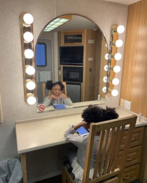 Aniela Gumbs Instagram - School… study …, test “” exam …eat… sleep … work…pray —-repeat……#zola #honorstudent #childstar #cast #2025 @greysabc #anielagumbs sitting here in deep thought  #pray #follow #IamBlackHistory #like #love