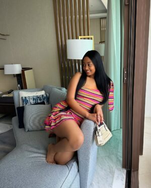 Anita Fabiola Instagram - Never on a budget in my @fashionnova Lily textured mini dress