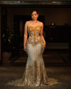 Anita Fabiola Instagram - Miss Uganda 2024 grand finale host, look 2. 
Dress @berylanita @berylqouture_weddings 
Hair @mbajja_sean 
MUA @glam_bykeith 
Accessories @dolphincollection_ug 
📸 @samiezweddings