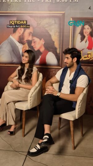Anmol Baloch Instagram - Our stunning Mehrunnisa and charming Shahnawaz are recording some sneak peaks for their beautiful fans. It’s not just a casual junket it’s a cute war between @anmol_baloxh and @alirazaishere as well. 

Watch Iqtidar every Thursday and Friday at 8:00pm only on Green Entertainment

#GreenTV #GreenTvEntertainment #AnmolBaloch #AliRaza #Iqtidar #Drama #Television #Green