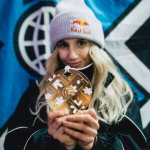 Anna Gasser Instagram - @xgames Souvenirs 🤭 
This has been my 10th year competing at XGames Aspen and I‘m beyond happy to still be part of this field of badass women. I never thought I would see some of the tricks and runs I saw this week and I’m so proud of everyone. 
Big thanks for the support and love ❤️