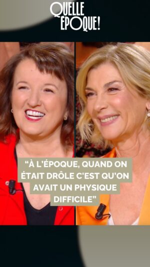 Anne Roumanoff Instagram - 🗣 « Les journalistes nous mettent dans des cases (…) quand tu es drôle c’est que tu as un physique difficile » : @anneroumanoff et @michelelaroqueofficiel n’ont plus rien à prouver. Après 50 ans, elles sont toujours aussi drôles et belles ❤️

#QuelleEpoque @france.tv @leasalameoff