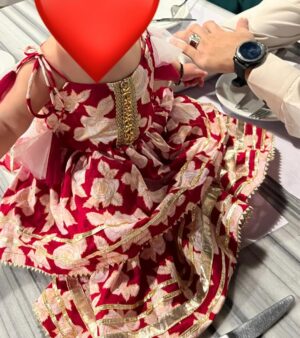 Anum Fayyaz Instagram - My angel 👼🏻♥️
Masha’Allah ♥️
Thank you @closetbyhira for this beautiful dress 🌸
-
#eid #redlove❤️ #mybabygirl