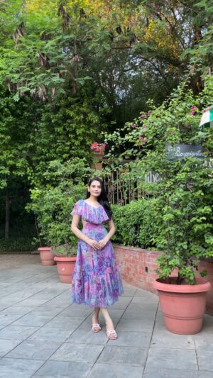 Apoorva Sharma Instagram - The perfect summer dress does exist !

Wearing @aroopindia 💜🌸

Heels @fleur.footwear
#summerdress#ootdfashion#ootd#summeroutfit#floral#floraldress#outfitoftheday#outfitinspiration#outfitideas