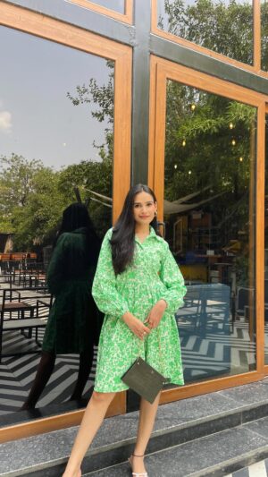 Apoorva Sharma Instagram - Summer greens ☀️💚🍉🍀🥑

Midi dress @houseofbarkha_ 
Bag @hidesignhq 
Footwears @fleur.footwear 

#mididress#summerfashion#fashioninspo#ootdfashion#fashionbloggerstyle#summeroutfit#summeroutfitideas#réel [summer outfit, summer time, summer outfit ideas, summer fashion, blogger, fashion blogger, ootd, midi dress]