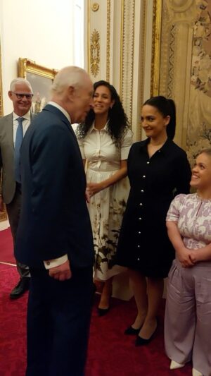 Archie Panjabi Instagram - I was absolutely thrilled to be invited to the Water and Climate Reception hosted by His Majesty The King in support of @wateraid at Buckingham Palace. 
I met inspiring young leaders from around the world making a huge impact and heard about the incredible work @wateraid is doing to work with communities to adapt to the impact of climate change.