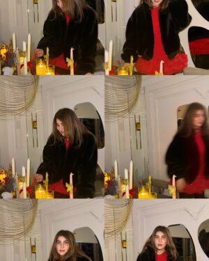 Areeba Habib Instagram - Baby it’s cold outside. 🪶 💃💋
