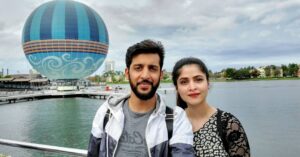 Arij Fatyma Instagram - Happy holidays from my little family to yours. 
MA #orlando #disneysprings #florida @drozair_ali