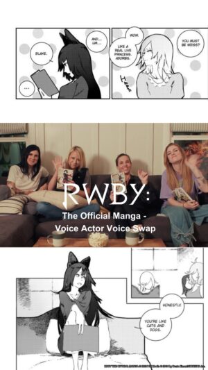 Arryn Zech Instagram - Role reversal 🔄

Team RWBY voices each other’s characters from the sleepover scene in Volume 1, available from @vizmedia 📚✨

How’d they do?