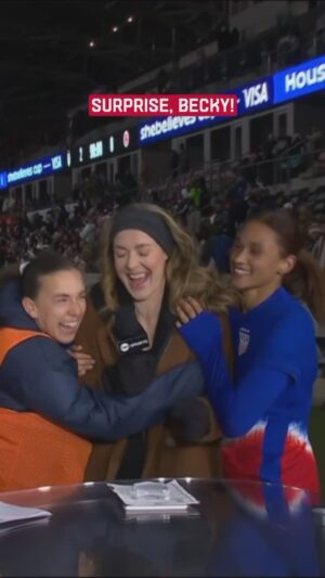 Becky Sauerbrunn Instagram - Big fans of Becky’s broadcast debut! 🎤