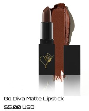 Blac Chyna Instagram - Warning: Go Diva Matte Lipstick @heartspurecosmetics may cause excessive confidence 
www.HeartsPureCosmetics.com