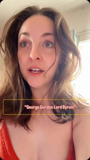 Brittany Curran Instagram - By Jove, he’s done it again. George Gordon the 6th Lord Byron coming in hot for the SECOND time today! And this time, by way of Framingham, Massachusetts 🧸

#LordByron #Synchronicity! #Ted #tedseries #massachusetts #wickedpissah 

@ucp @whattedsaw @peacock