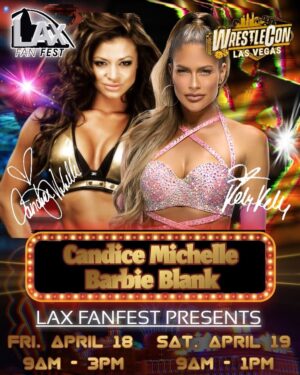 Candice Michelle Instagram - Don’t miss out on your chance for duo photo ops @officialwrestlecon with two of wrestling most beautiful women @mrs_candice_michelle @thebarbieblank ! They will be doing duo photo ops Friday and Saturday Only! Purchase your tickets 🎟️ online link in bio ☝️#candicemichelle #kellykelly #wwfdivas #wwfdivaschampion #womenschampion #wrestlemania #wrestlecon #laxfanfest
