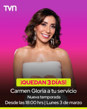 Carmen Gloria Arroyo Instagram - ¡QUEDAN 3 DÍAS! 👩🏻‍⚖️ 

La nueva temporada de #CarmenGloriaTVN se viene con todo este #SúperLunesEnTVN 🙌  Te esperamos desde las 18:00 horas en TVN 🙌
