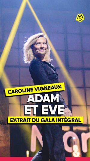 Caroline Vigneaux Instagram - « Premier jour sur Terre, première inégalité »🍎😂 @carolinevigneaux 

Retrouve le Gala intégral de Paul Mirabel le lundi 10 mars en Première sur YouTube ✨

#Humour #StandUp #MontreuxComedy #CarolineVigneaux