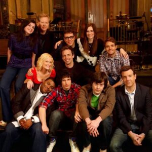 Casey Wilson Instagram - It was a magical weekend getting to celebrate 50 years of SNL. Seeing the sheer level of talent in that room, from cast members past and present to the writers, musicians and hosts was overwhelming. I remember so clearly the very first sketch I ever saw, @cheri_oteri and Will doing The Cheerleaders. I couldn’t believe how funny they were and from then on I couldn’t stop thinking, how do I get there?! It’s surreal to have gotten there and instead of feeling disappointed in myself for the short time it was, last night I felt honored and proud to have gotten there at all. Congrats to everyone and thank you, Lorne. 

@sarahnearisstyle 
@robertsesnek 
@eddyscudo 

#snl50