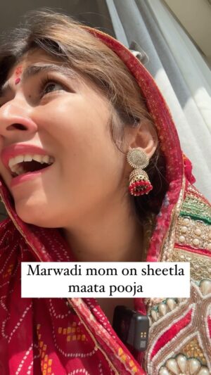 Chandni Bhabhda Instagram - Uth jao sheetla maata poojba jaano hai 

#chandnimimic #marwadimom #sheetalamata #pooja #marwadi #memes