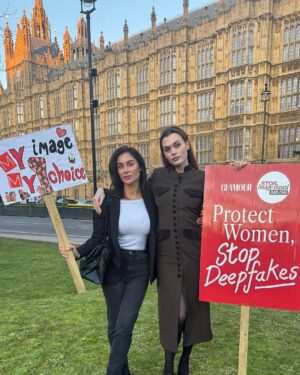 Charli Howard Instagram - I was SO honoured to go to the Houses of Parliament again yesterday with my @glamouruk fam to take part in a roundtable about image-based abuse and the danger of deepfakes ❤️ I’ve been a part of this campaign since the beginning & while a lot has been achieved in the past year, there’s still a LONG way to go in maintaining women and girls’ safety. I’m in awe of all the activists, campaigners, charities and MPs helping bring awareness to this issue. Amazing things happen when we come together & educate young people on internet safety 💻👸🏼👸🏾👸🏻👸🏿👸🏽 #girlpower #myimagemychoice