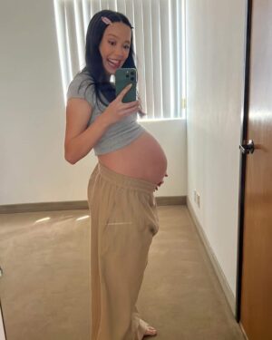 Charlotte Nicdao Instagram - I sort of disappeared from social media a year and a half ago to focus on growing a little baby. It’s been the most amazing experience of my life. I’m grateful to the incredible MQ team for rolling with the timing of being in my third trimester while filming season 4, and writing such a beautiful and truthful story for Poppy. I would NEVER have imagined Poppy pregnant - but thoroughly enjoyed the hilarity and pathos of taking a woman who had never had a romantic partner or a personal life suddenly thrown in the deep end. I love the idea of Poppy building something (a second skeleton) that’s all her own, for the first time in her life. I also loved getting to be a geeky, awkward, physically absurd woman now also heavily pregnant (talking about myself now, of course). Here’s hoping I’ll be a better mother than Poppy is likely to be! A little pregnancy carousel as a treat:

1. The belly our clever team had to hide for the first half of the season
2. Directing supported by my unborn child, courtesy of @jennisennis 
3.A pic @robmcelhenney took of me taking a quick nap in Ian and Poppy’s office (growing a person from scratch is tiring work it turns out)
4. Me remembering something important while watching the solar eclipse
5. A little family about to get bigger
6. Jump scare
7. Magical days
8. Light of my life