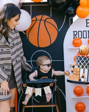 Chloe Bridges Instagram - Our boy is one! The joy he’s brought us this past year is immeasurable. Thank you to everyone who helped us make his first birthday so special 🥹 

Photos @sperlingphotoco
Cake @simplysweeetcakes 
Ball pit @whatsbouncing
Cookies @thecookiehaven
Balloons/backdrop @balloon_candy_by_lisa
Marquee letters @glorentalshb
Signage @tallantdesignco