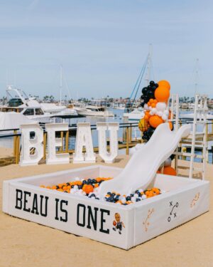 Chloe Bridges Instagram - Our boy is one! The joy he’s brought us this past year is immeasurable. Thank you to everyone who helped us make his first birthday so special 🥹 

Photos @sperlingphotoco
Cake @simplysweeetcakes 
Ball pit @whatsbouncing
Cookies @thecookiehaven
Balloons/backdrop @balloon_candy_by_lisa
Marquee letters @glorentalshb
Signage @tallantdesignco