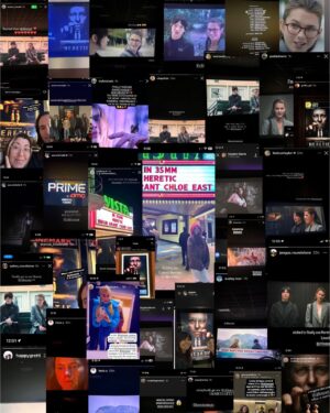 Chloe East Instagram - 🖤thanks for watching🖤 i’ve been meaning to make the worlds cheesiest pic collage of my friends out to see heretic. 🥺🥺🥺🥺🥺 now on hbo max! @a24 @hereticmovie @beckandwoods