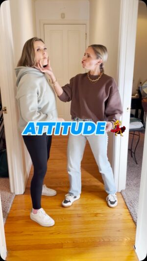 Christine Lakin Instagram - Some are born with it, and some… are not! Who gives the best Attitude, now walk off? A big thanks to @yolakin for being willing to help @beverleymitchell 
So much fun content coming! Be sure to follow and stay tuned lots of big surprises coming your way and a lot of familiar faces!! @cuwthecamdens @iamdavidgallagher @mackrosman #catchingupwiththecamdens #cuwtc #attitude