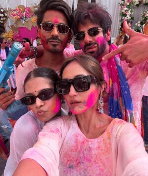 Chum Darang Instagram - Happy Holi🩷
Had so much fun I swear!!!

Like Sadhguru said, ”The essence of life is exuberance and the reason why it becomes so serious is because we remember things that we should not and imagine things that we should not, burn up all the unnecessary things in our life, burning the memories of the past years, so that today, you can be like a fresh life, exuberant, on!”.
Make this the day!!!

Also, thank you for the chappal and the ring❤️.