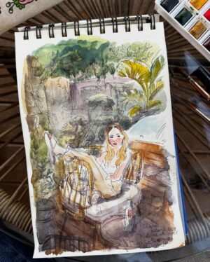 Claire Keane Instagram - Matisse in Palermo 🍋 

.
.
.
.
.
.#palermo #sketch #watercolor #dailysketches