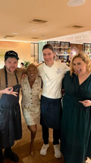 Claudia Sandoval Instagram - Tonight we had an incredible dinner at the hands of @stefano_secchi and @travisswikard ‘s @callierestaurant with Chef @mawamcqueen of @mawaskitchen @crepeshackaspen it was the beginning of amazing food, and wine for just an incredible weekend of #culinaryconcerto