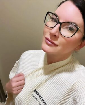 Clea Shearer Instagram - I took this photo on March 8, 2022. It was International Women’s Day, and since I was having my first mammogram, I wanted to encourage other women to do the same. I didn’t know I would be diagnosed with breast cancer just hours later. And here I am, three years later, alive and well because I prioritized my health and advocated for myself. And today and every day, I’m still encouraging you to do the same. 🩷