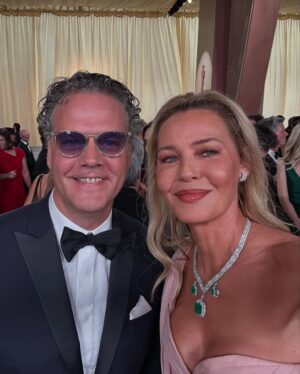 Connie Nielsen Instagram - @theacademy thank you for an incredible night❤️🙏❤️ and to my beloved brother (brioni Tuxedo) for being my date: you make everything fun my darling. @praymoses.studio you outdid yourself - my incredible @eliesaabworld couture dress that made me feel like a princess, and - I mean - that incredible vintage necklace by Joseph Sadin and Son really made it all come together. It was a wonderful way to honor our colleagues that The Academy did this year: allowing us to speak to our personal experience of working with the extraordinary talent we honored last night. I got to tell my dear Janty Yates, Thank You, for making Lucilla come to life with those sublime costumes..🙏🙏🙏