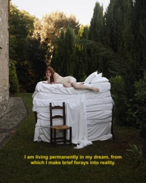 Courtney Halverson Instagram - ‘I am living permanently in my dream, from which I make brief forays into reality.’ And right now I’m dreaming of balmy days that turn the grass into a warm blanket underfoot, of being woken by birdsong carried through the windows on a breeze, of bees dancing and weaving between flowers, of long sunsets and late meals, and fireflies emerging at dusk to greet the moon.

Forever a dreamer, briefly foraying into reality. What are you dreaming of right now? 
.
.
.
From a moment created by @krystal_bick & @leanneansar that I helped photograph (and then jumped in at the end) last summer in Tuscany, and a moment I’ve dreamt of ever since. 
.
.
.
#dreamyaesthetic #romanticstyle #tuscanylovers #vintagevibes