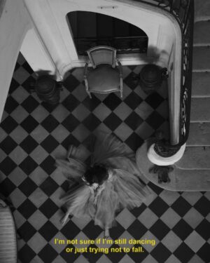 Courtney Halverson Instagram - Some days, I feel like a ballerina mid-spin; dizzy and weightless, uncertain if I’ll land gracefully or tumble. The world blurs at the edges, my eyes searching for something steady - but I think I must have forgotten to pick a point to hold on to. And everything tilts, the floor feels far - too far, and I’m not sure if I’m still dancing or just trying not to fall.

Maybe I need to remind myself that I’m still learning to find my own stillness in the whirling, to tell myself that every dancer must falter before they find their balance again. That grace does not come from never losing your footing, but in the way you pick yourself up after the fall.

Musings on feeling a bit off-balance as of late - something I know I’m not alone in. 🩰 | I’m calling this little series ‘a fallen ballerina’ featuring a dress from @montsand_official, as captured by @krystal_bick at Château Marcellus. 
.
.
.
#romanticstyle #feminineenergy #afallenballerina #movielike