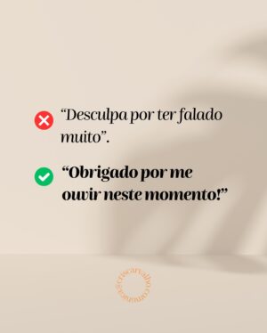 Cris Carvalho Instagram - Técnica rápida que VALORIZA a sua comunicação! 💪🏻

Repara: a forma como você se expressa muda tudo - e isso não significa que mude O QUE você quer dizer.

👉🏻 Trouxe aqui alguns exemplos para você refletir comigo!

Adapte-os aos seu a dia a dia para ver a TRANSFORMAÇÃO que isso causa! 😉

Você é do time que diz mais “desculpa” ou “obrigado”??? 🥰
.
.
.
.
.
#comunicacaonaoviolenta #comunicacaopositiva #comunicacaoempatica #comunicacaoeficaz #comunicacaoeficiente #comunicacaodevalor
